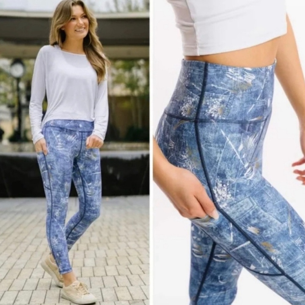 NWT ZYIA Denim Artist Pocket Light n Tight Hi-Rise 7/8 24" RC (12)